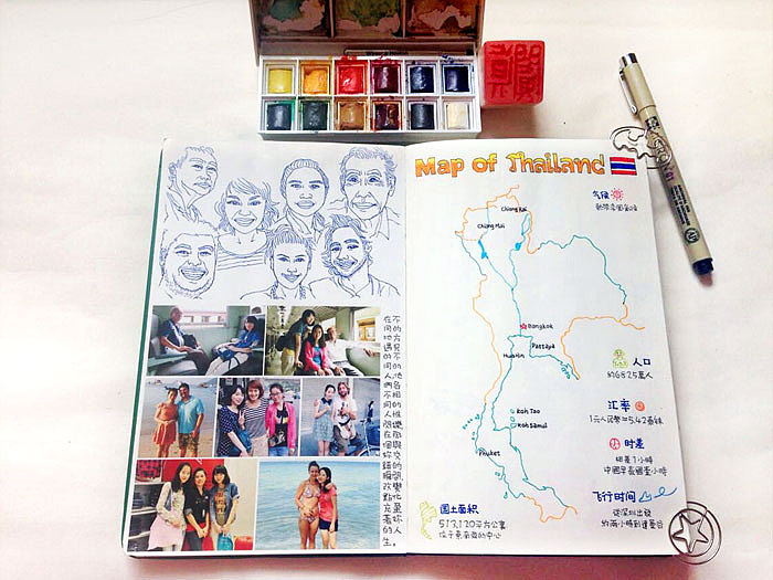 【This is Thailand】泰国手绘游记插画(图ZNDg3NDY1ODA=) - 商业插画 - 站酷设计师阗真原创素材 - 站酷ZCOOL
