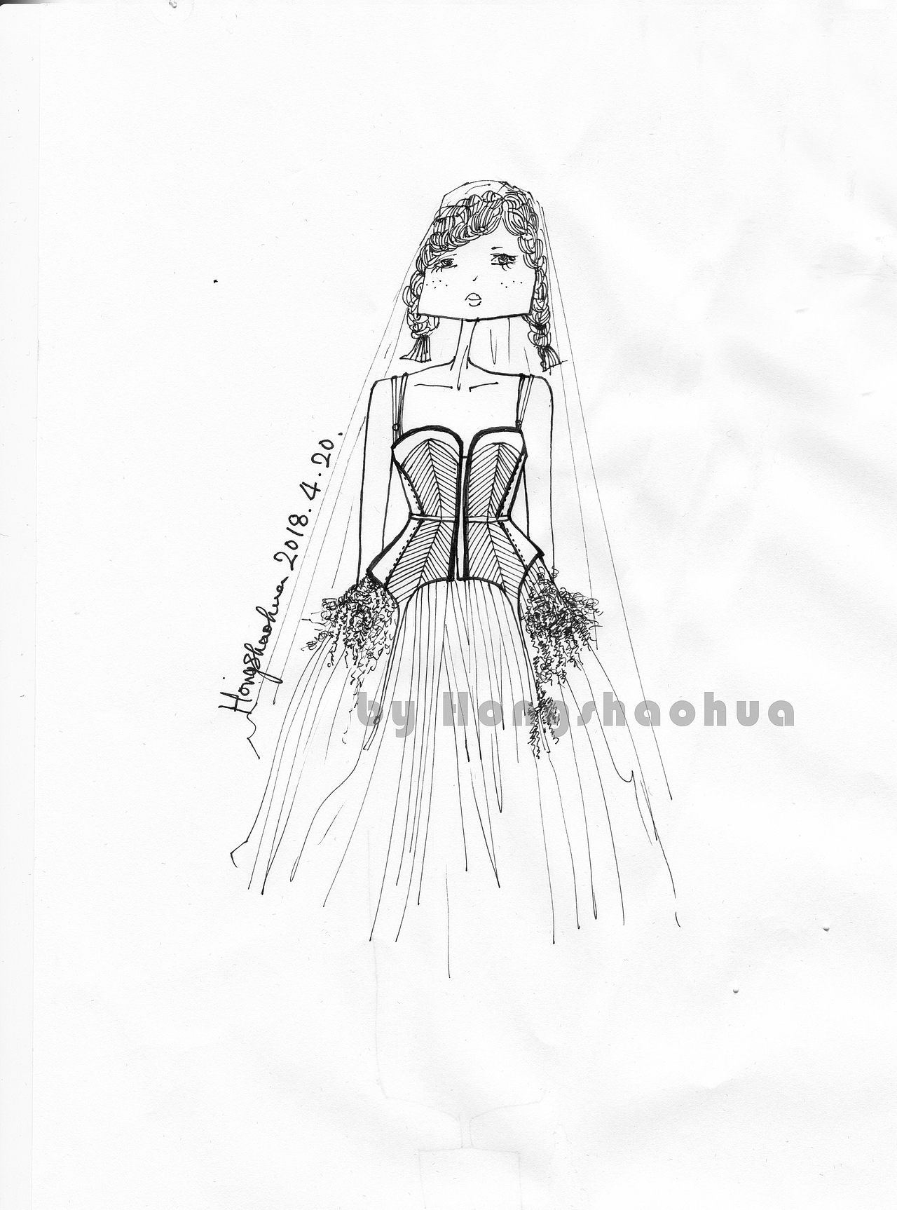 我很方｜方脑壳时装画系列（图ZMTYyODAzNTky） - 创作习作 - 站酷设计师红苕花花花儿原创素材 - 站酷ZCOOL