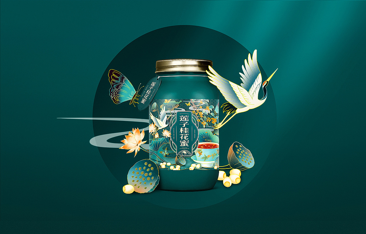 【武夷山水品牌】设计大赛-莲子桂花蜜包装设计