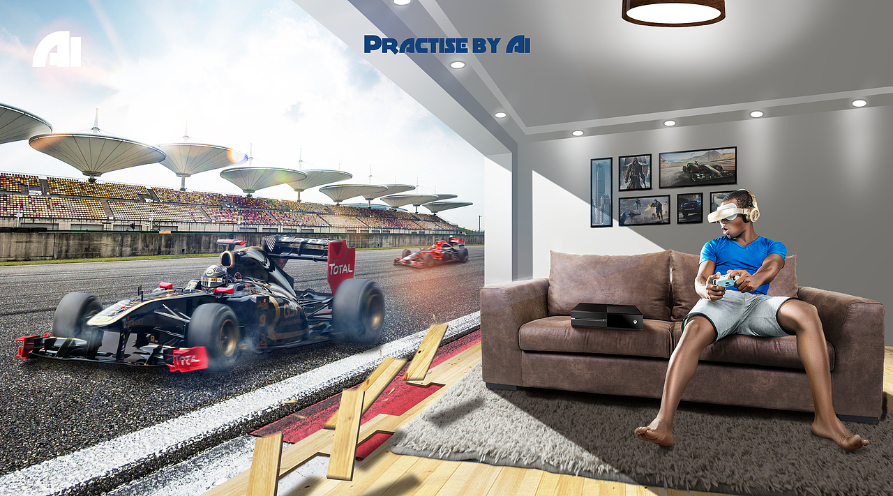 合成练习 VR-赛车（图ZOTY2NjYwNzI=） - 海报 - 站酷设计师小爱aaa原创素材 - 站酷ZCOOL