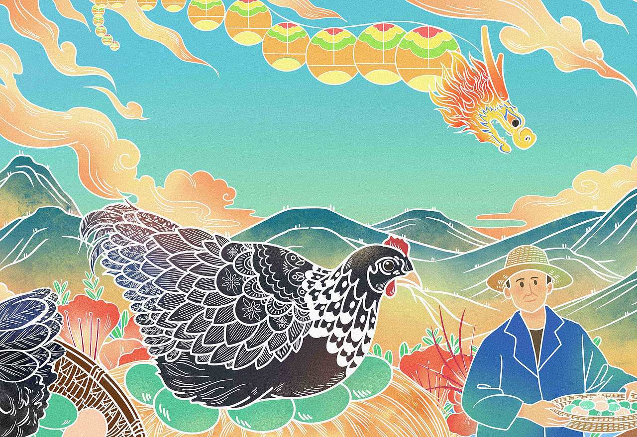 小生花蛋品牌-插画包装