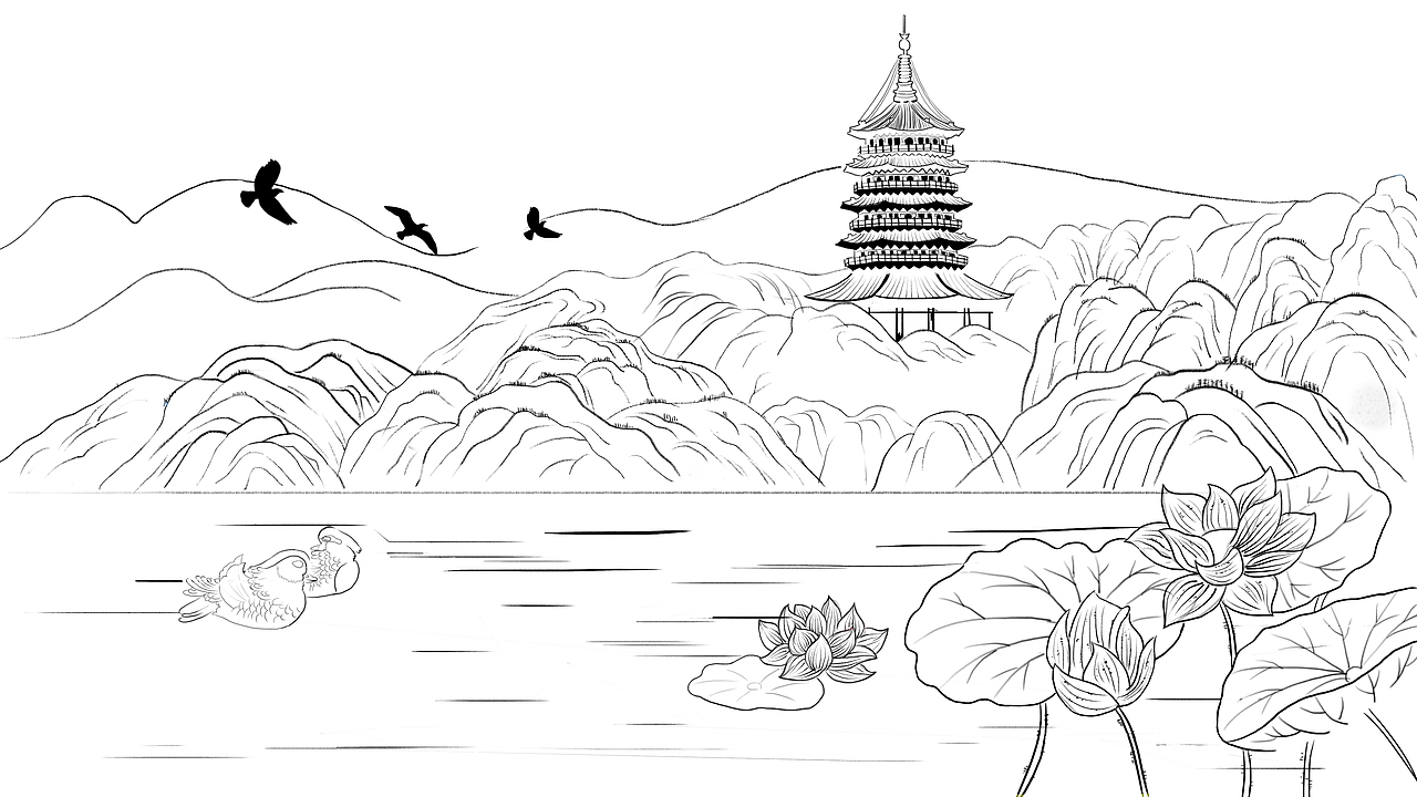 杭州西湖雷峰塔（图ZMjQwNTk1MjA4） - 商业插画 - 站酷设计师晴子插画原创素材 - 站酷ZCOOL