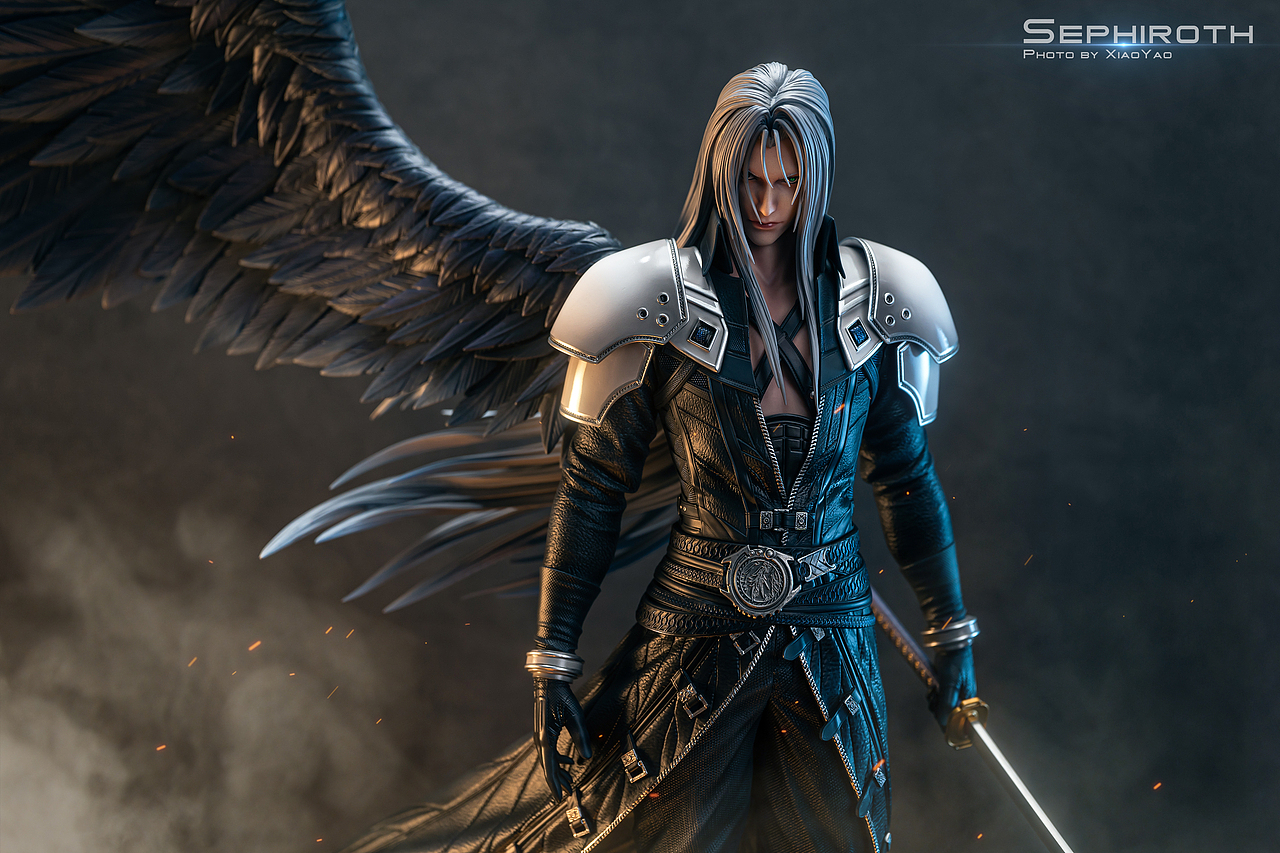 Sephiroth雕像摄影（图ZMjUyODk5NTQ4） - 产品摄影 - 站酷设计师一个半原创素材 - 站酷ZCOOL