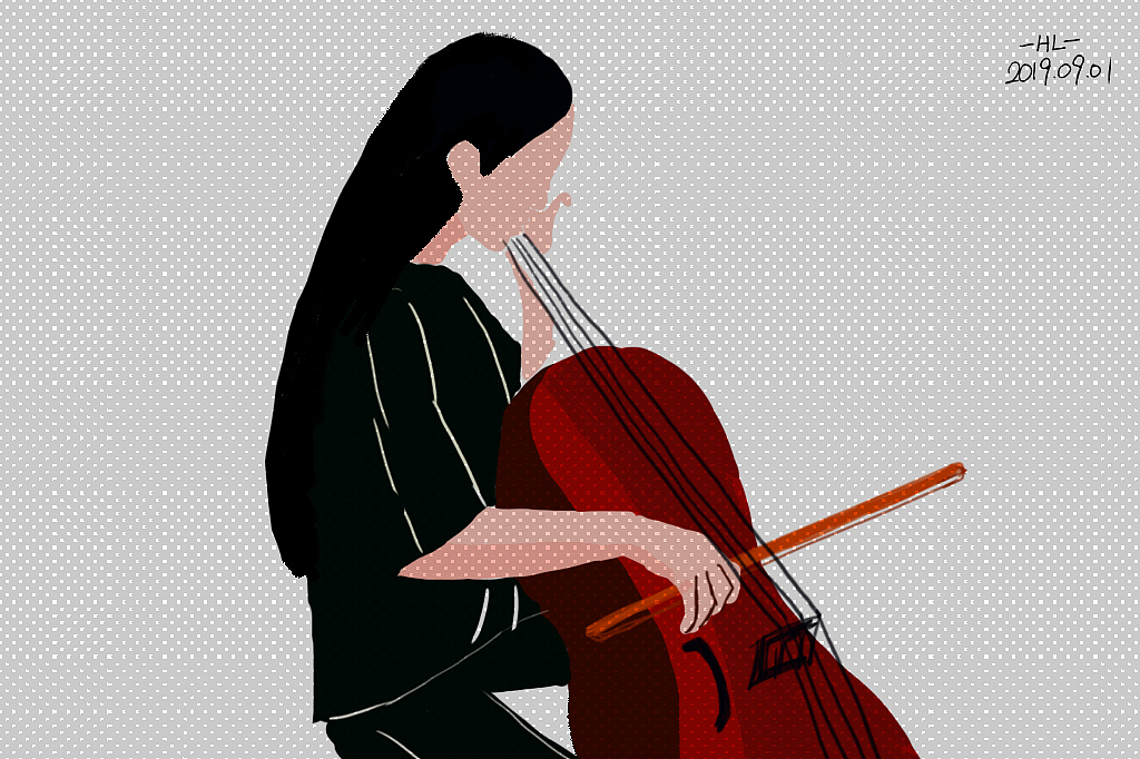 欧阳娜娜大提琴（图ZMTc0NTY0MTIw） - 新锐潮流插画 - 站酷设计师Darling大琳原创素材 - 站酷ZCOOL