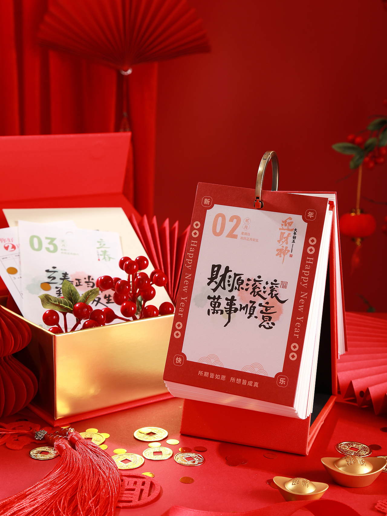 2025台历拍摄～新年红（图ZMzgyMjUxODcy） - 产品摄影 - 站酷设计师小趣儿原创素材 - 站酷ZCOOL