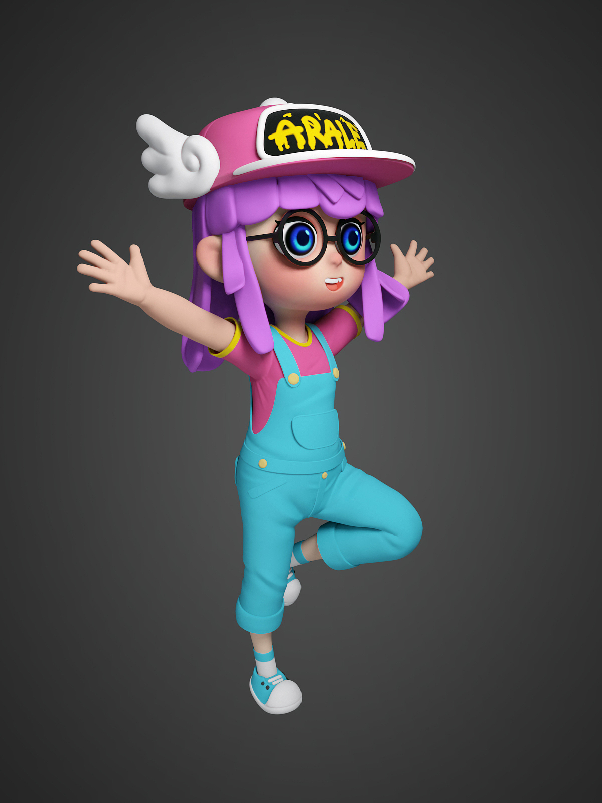 小小3d练习-阿拉蕾|三维|人物/生物|fiveme_原创作品-站酷(zcool)