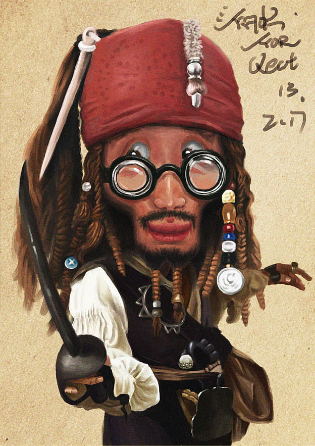 死党-骷髅 因太瘦 我让他当了海盗