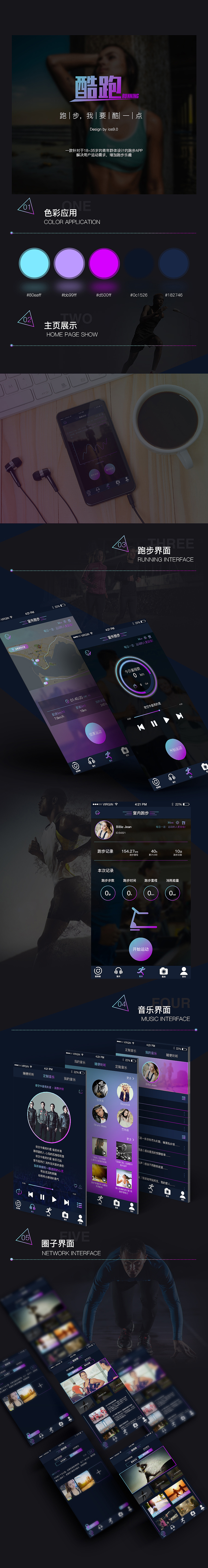 一款渐变风格的运动APP—酷跑（图ZNzQ5NTIwNjQ=） - APP界面 - 站酷设计师洋葱0660原创素材 - 站酷ZCOOL