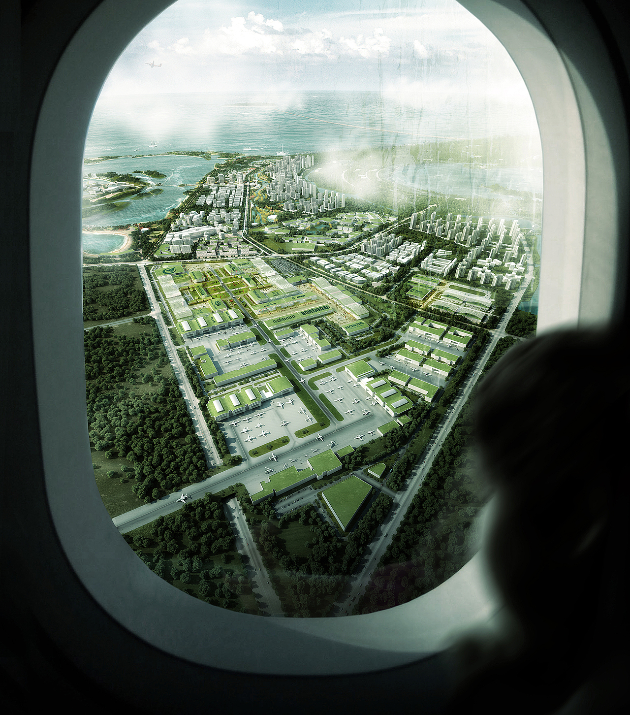 上海滴水湖填海造城项目-（建筑表现效果图）（图ZODc4NTE0NzY=） - 建筑设计 - 站酷设计师ZYCG原创素材 - 站酷ZCOOL