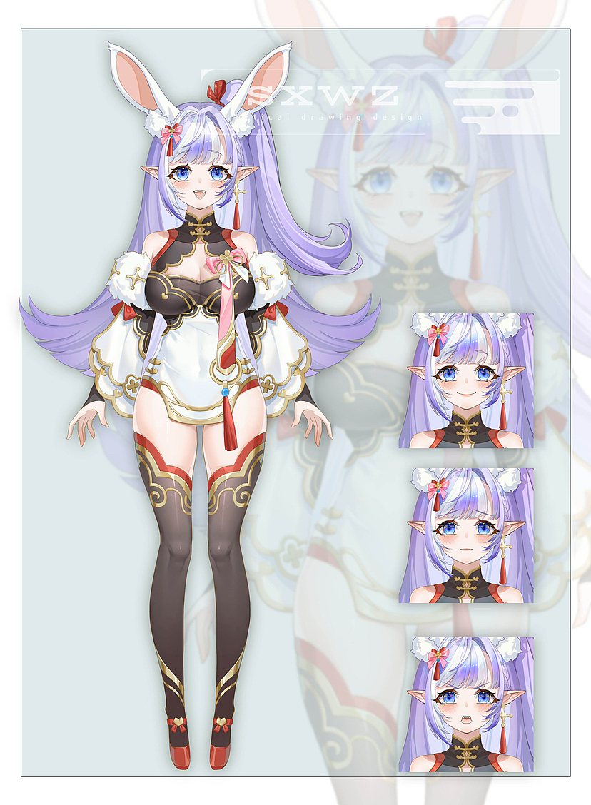 Live2d立绘虚拟主播皮套人设角色设计