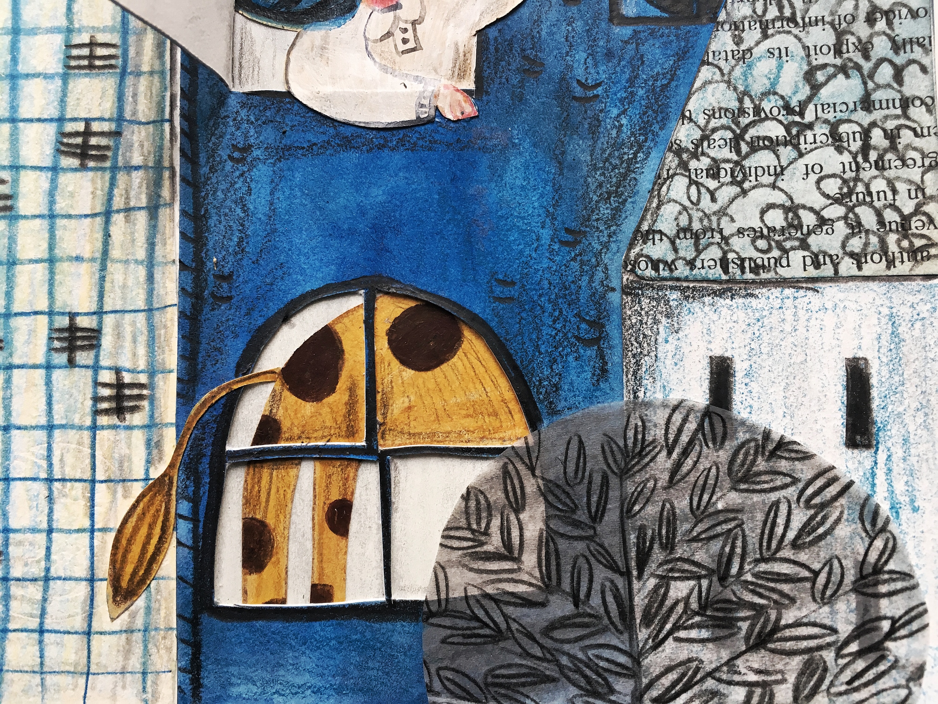 绘本练习 拼贴的小房子|插画|插画习作|张某晴 - 原创作品 - 站酷