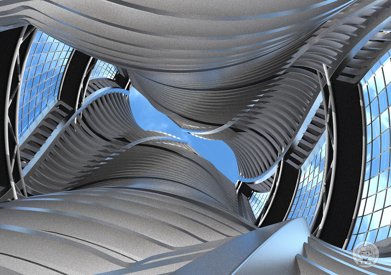 【参数化建模】北京丽泽soho|三维|建筑/空间|知也不知_临摹作品-站酷