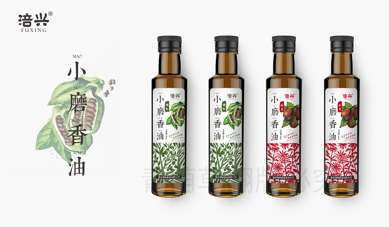芝麻油瓶贴设计包装设计|平面|包装|林嘉豪694432374 - 原创作品
