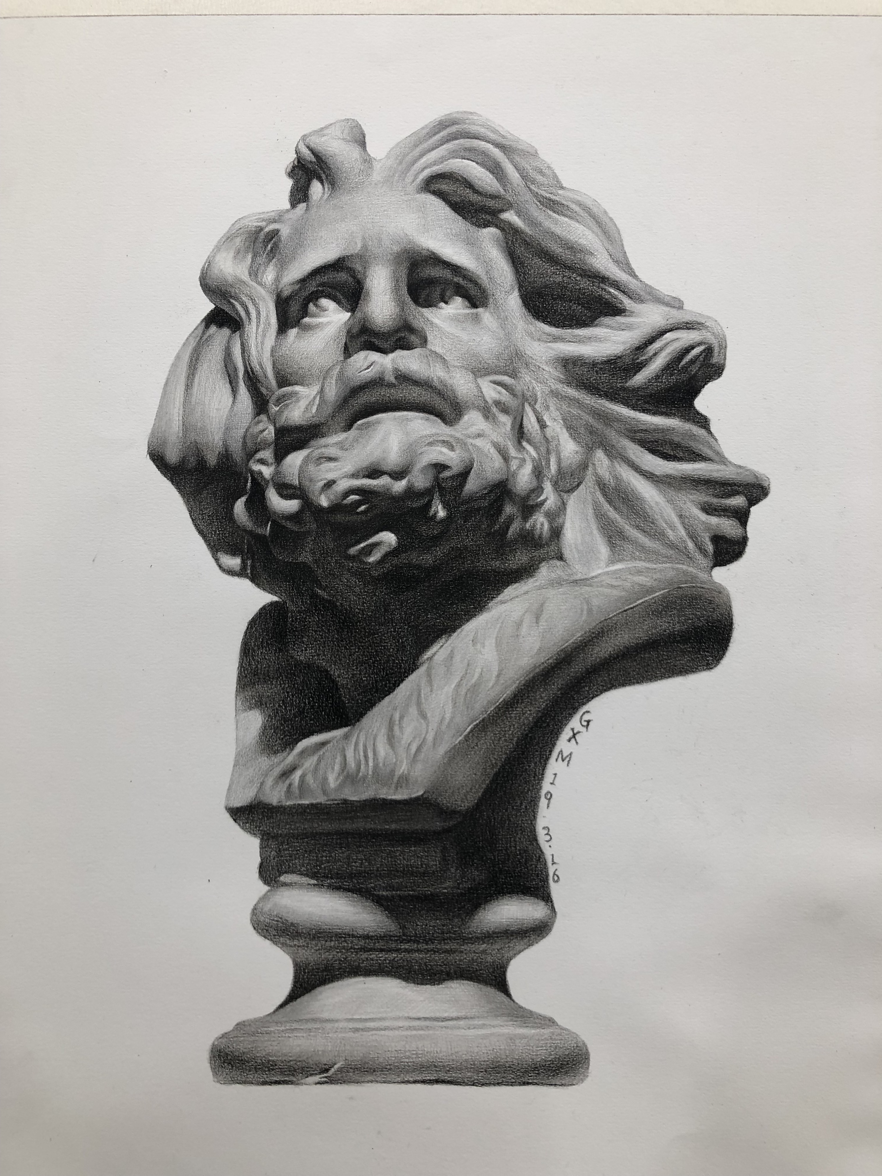 石膏写生|纯艺术|素描|红色貂蝉 - 原创作品 - 站酷 (zcool)