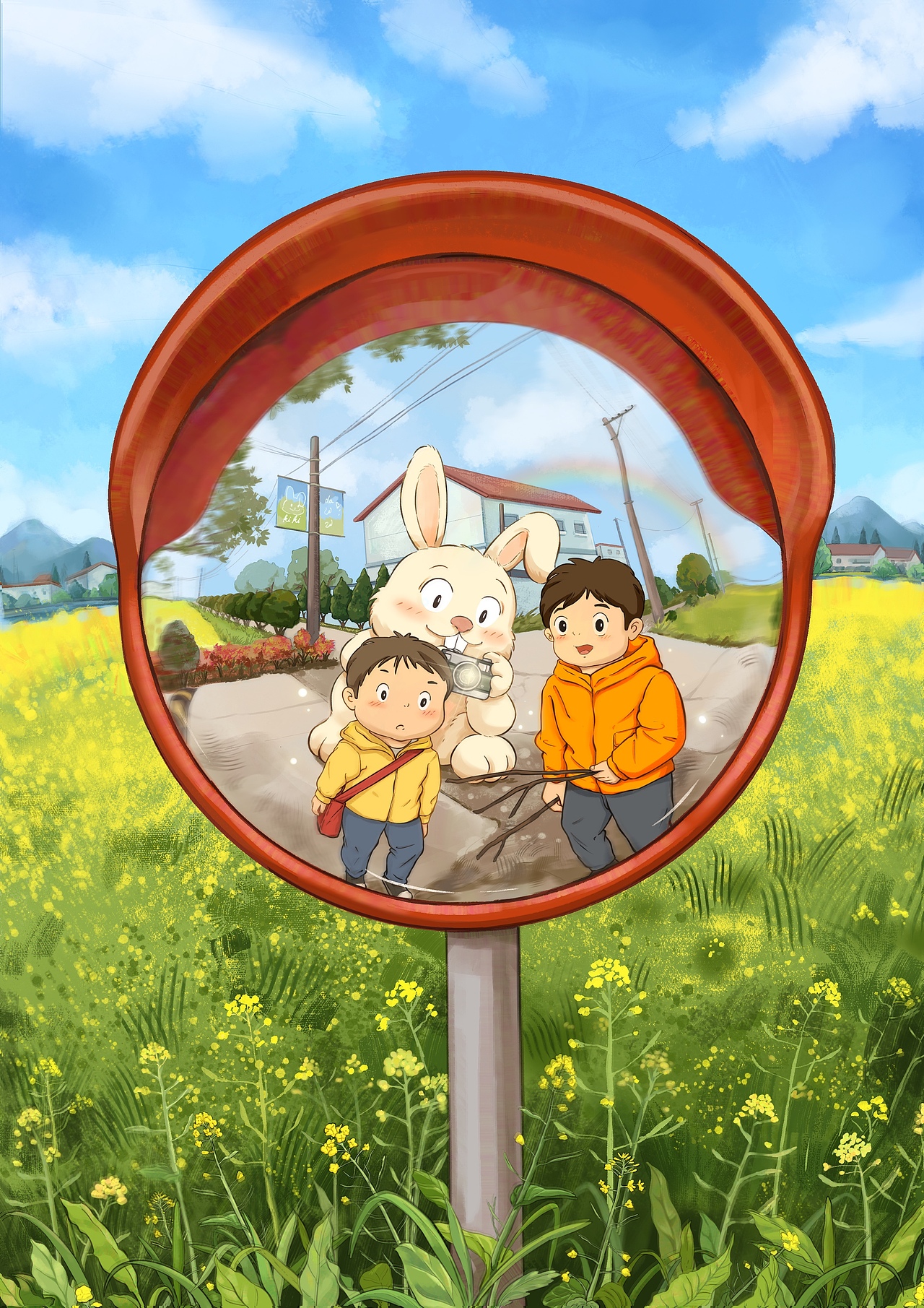 春天的油菜花喲（圖ZMjk1NTkyMzE2） - 兒童插畫 - 站酷設(shè)計師大梨子kiki原創(chuàng)素材 - 站酷ZCOOL