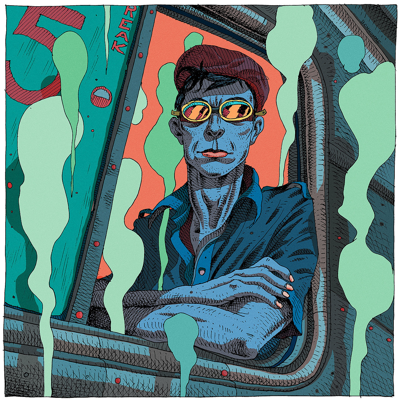 法国艺术家olivier猎奇插画