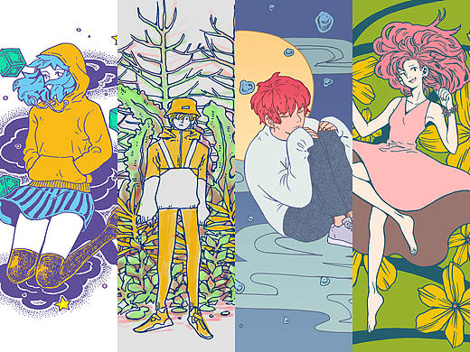 插画习作（个人主页-ZNDE1NDk2MzI=） - 创作习作 - 站酷设计师目目丁原创素材 - 站酷ZCOOL