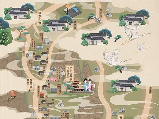 2020江西文化发展巡礼展馆手绘地图