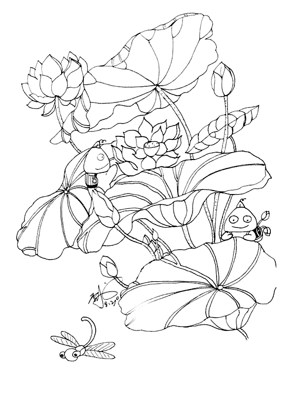 8月每日一涂插画、儿童漫画、Q版人物绘制线稿以及动植物绘画集（图ZMzMxMDE2MTI=） - 新锐潮流插画 - 站酷设计师果心插画设计原创素材 - 站酷ZCOOL