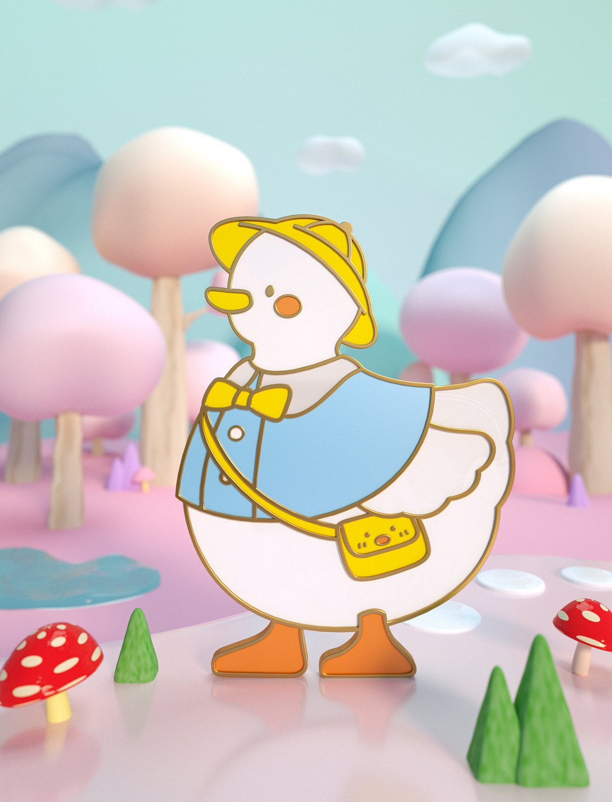 大可鸭第一弹盲盒/徽章 主视觉海报设计|网页|电商|shadow小影子