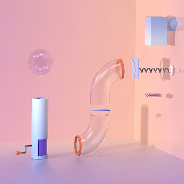 泡泡制造机Loop C4D动画作品