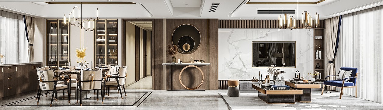 新中式客厅（图ZMjMxMTkxNTQ4） - VR设计 - 站酷设计师vx18055175522原创素材 - 站酷ZCOOL