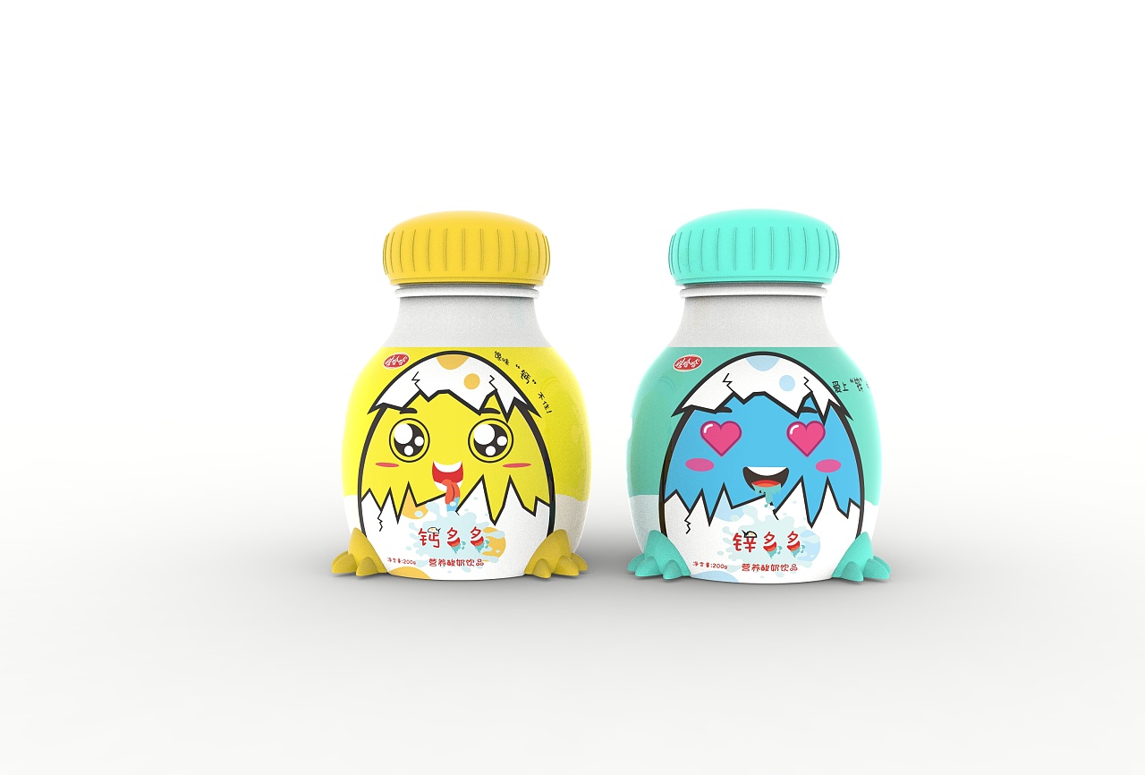 娃哈哈锌多多钙多多l容器标签在创作