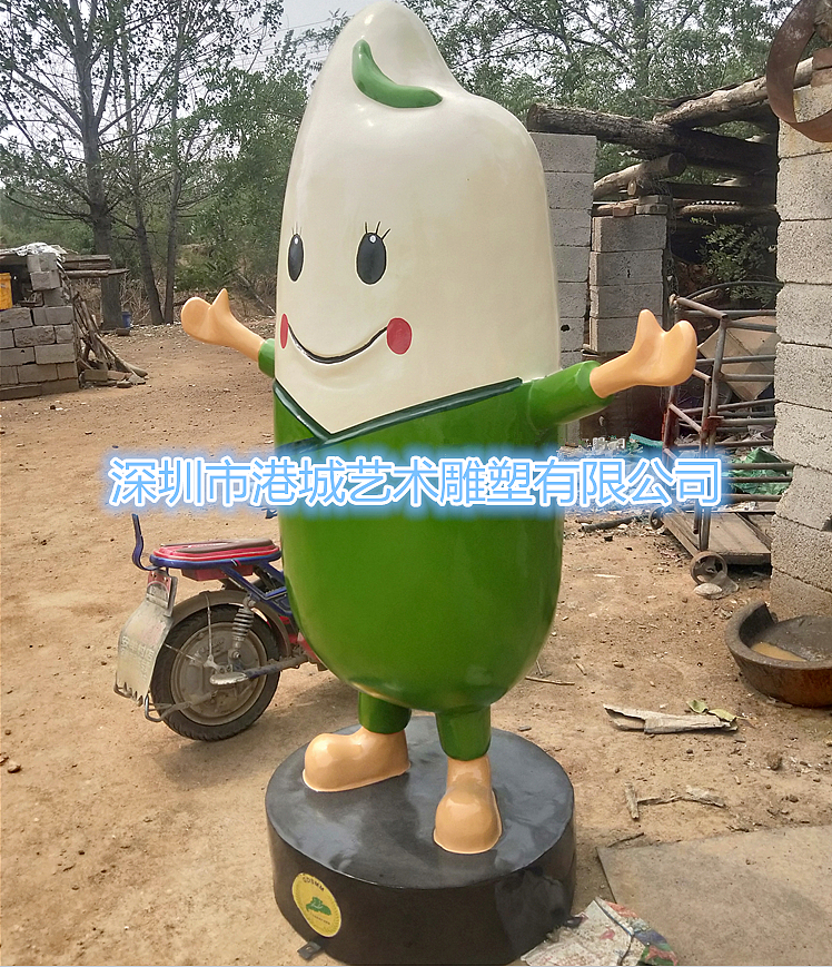 糯米形象吉祥物玻璃钢卡通糯米宝宝公仔雕塑定制哪家好