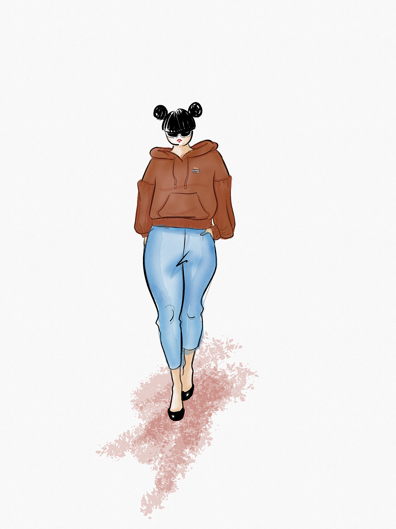时装插画大码女装