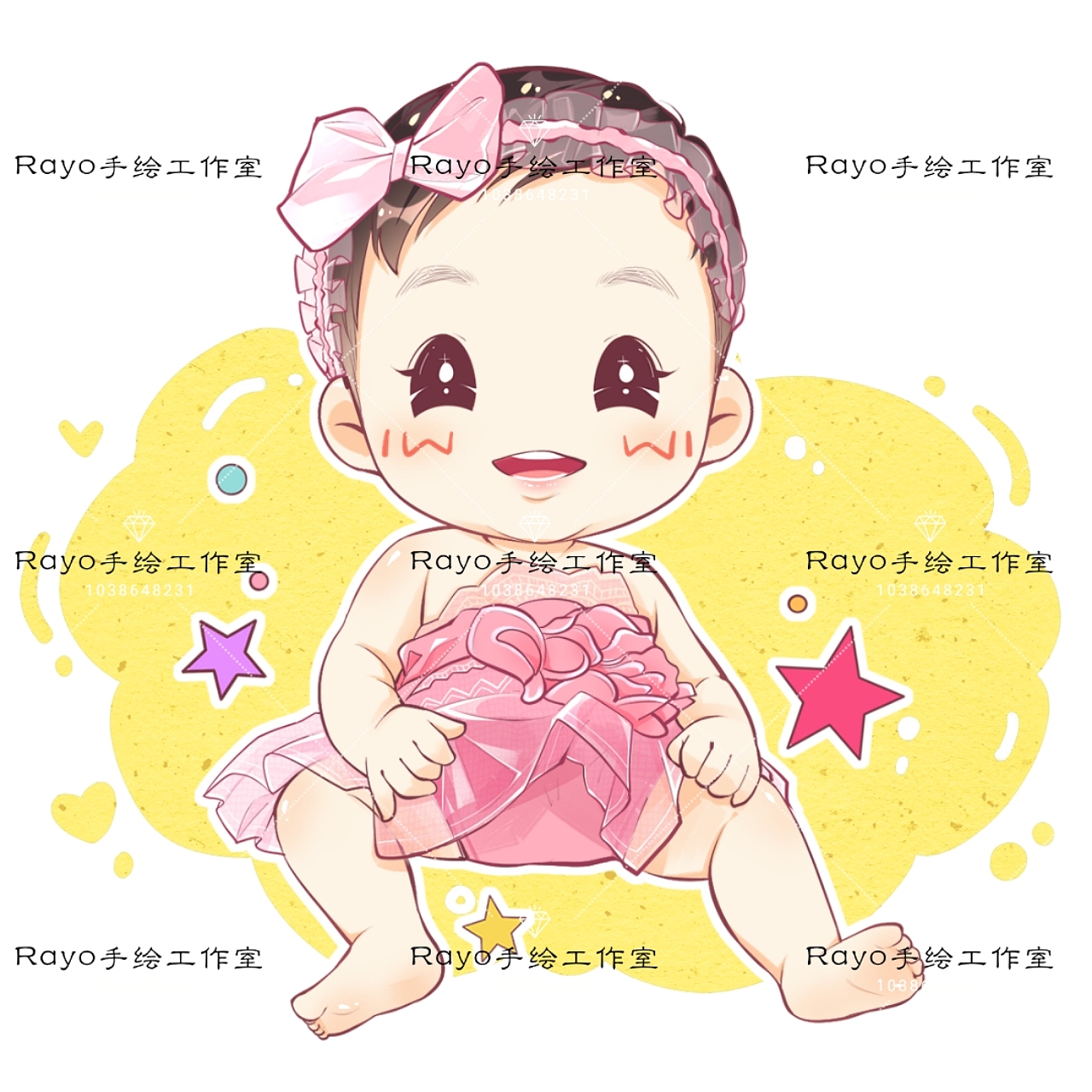 Q版卡通手绘头像（图ZMTEwMDk3MDQ0） - 单幅漫画 - 站酷设计师Rayo_Lee原创素材 - 站酷ZCOOL