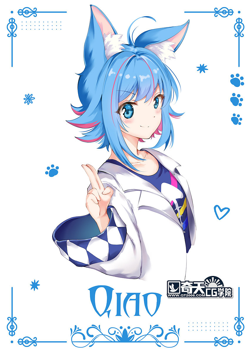 欧美漫画肖像漫画宣传漫画二次元漫画日系插画日系动漫猫灵推荐课程05