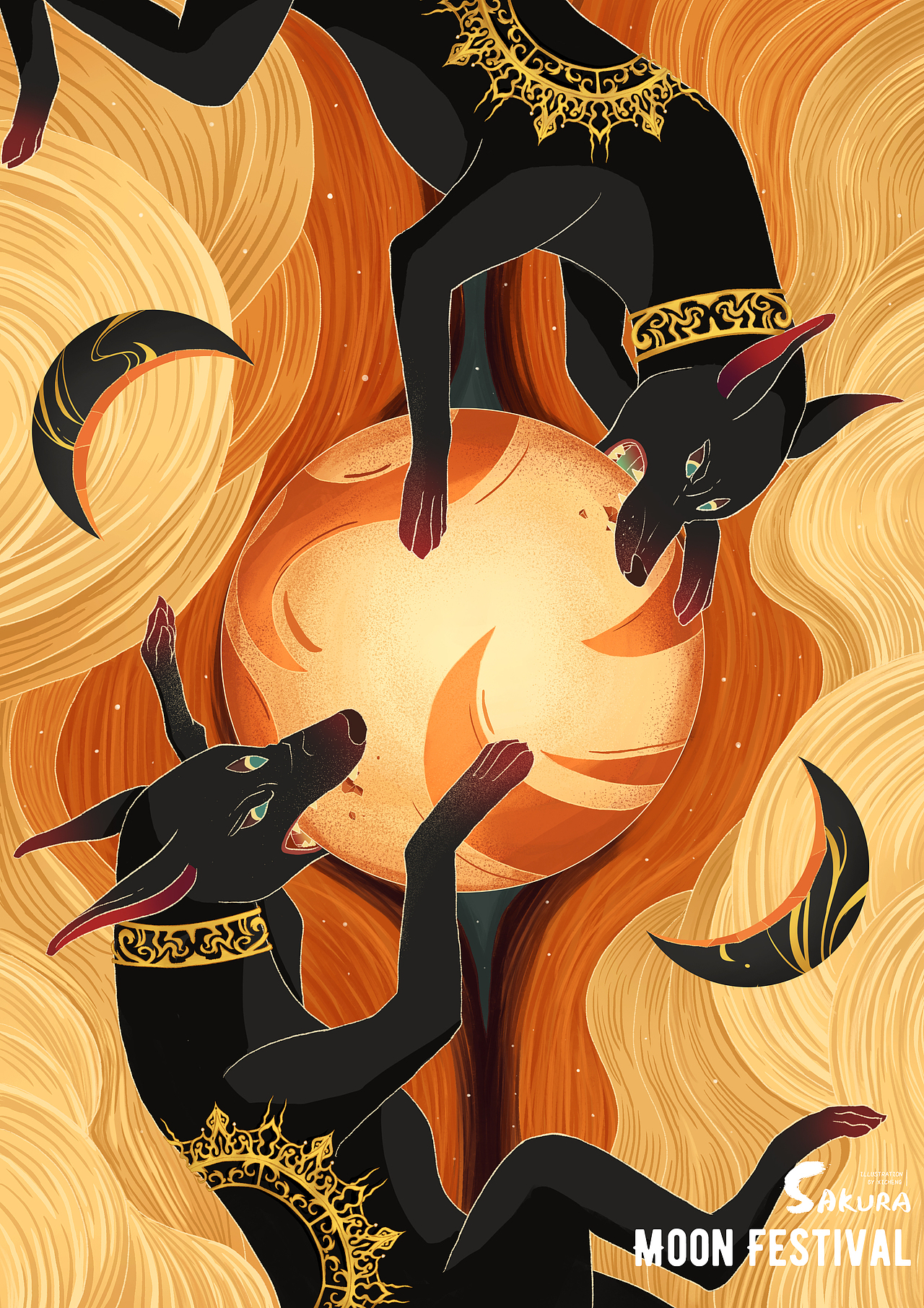 十二生肖中秋图（图ZMjcwNDU0Mjg0） - 创作习作 - 站酷设计师西城Sakura原创素材 - 站酷ZCOOL