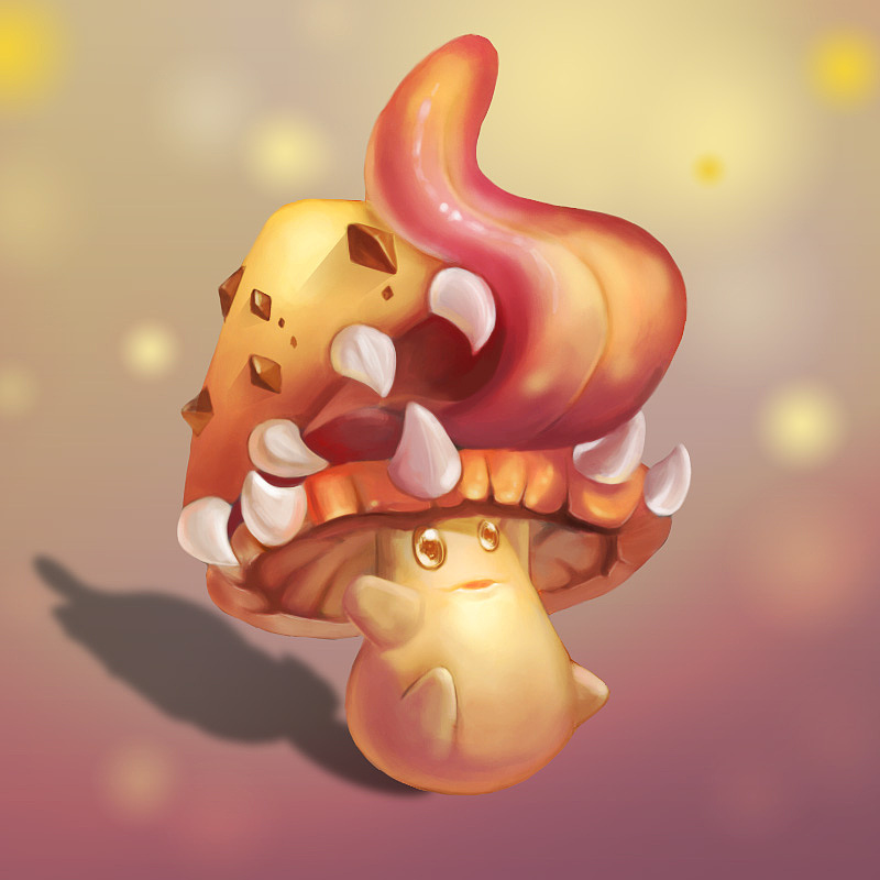 游戏ui 蘑菇怪兽