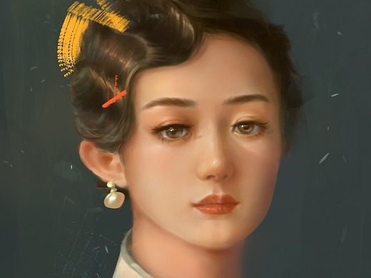 厚涂人像|赵丽颖民国风扮相|附过程图