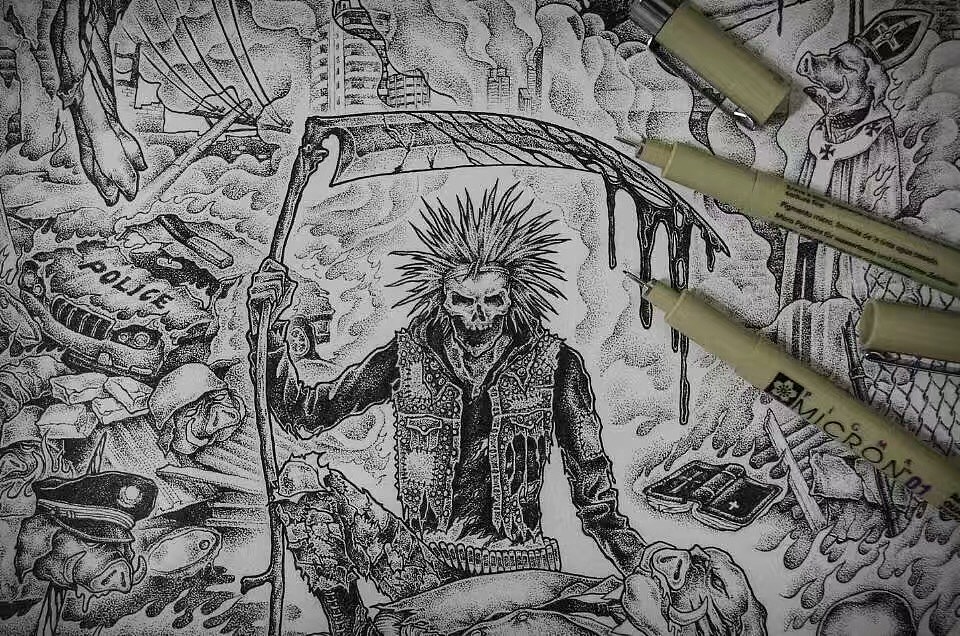 crustpunk专辑封面插画