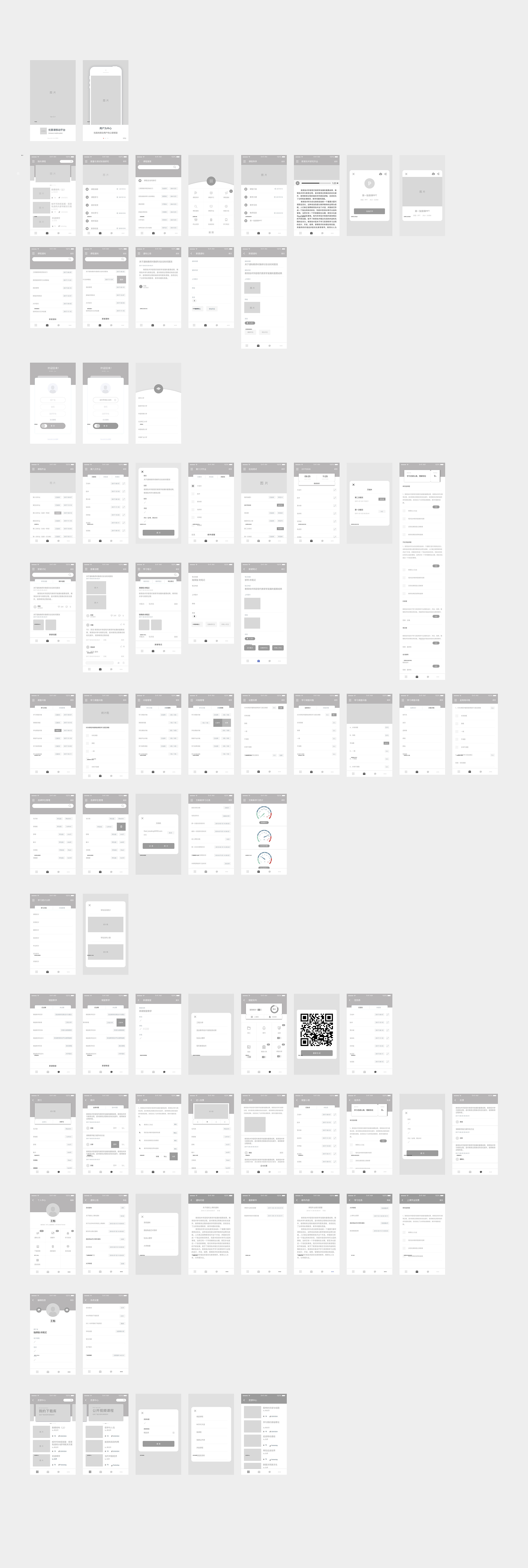 那些年~低保真线框图pc&app