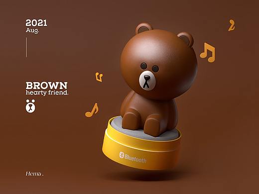 布朗熊IP-建模渲染个人研习