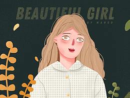 原創(chuàng)插畫-漂亮女孩