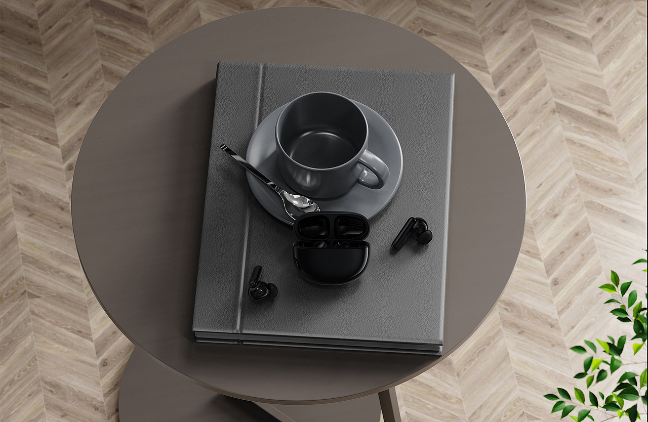 三月产品渲染~(蓝牙耳机)