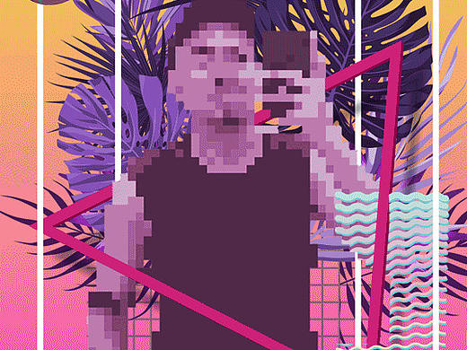 蒸汽波gif海報（個人主頁-ZMjczOTk2MjA=） - 海報 - 站酷設(shè)計師大沢原創(chuàng)素材 - 站酷ZCOOL