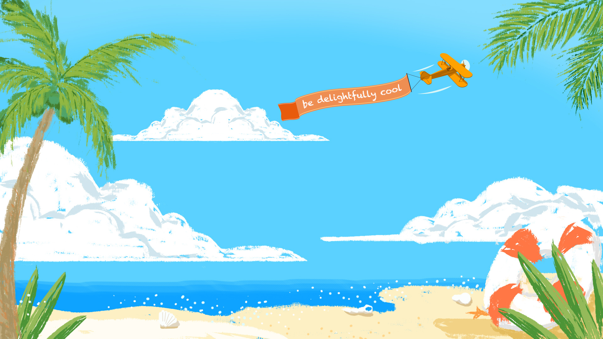快乐的孩子们在海滩上玩风筝插画图片素材_ID:391360359-Veer图库