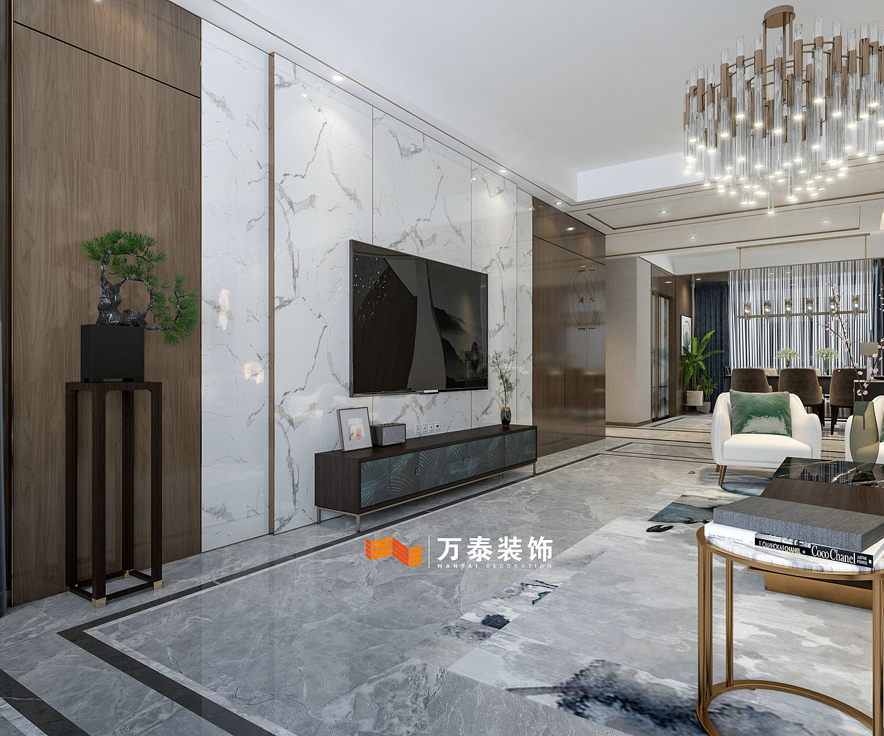 济宁睿湖印象顶层复式装修效果图