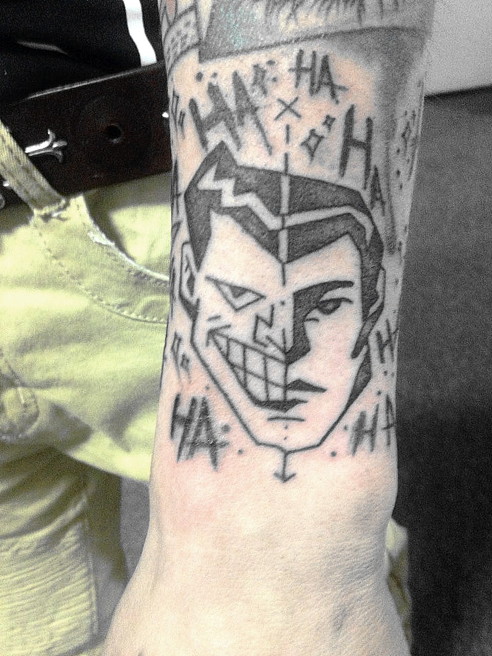 小丑纹身、小图纹身、线条纹身、小清新纹身、个性纹身图案、塘主开运纹身