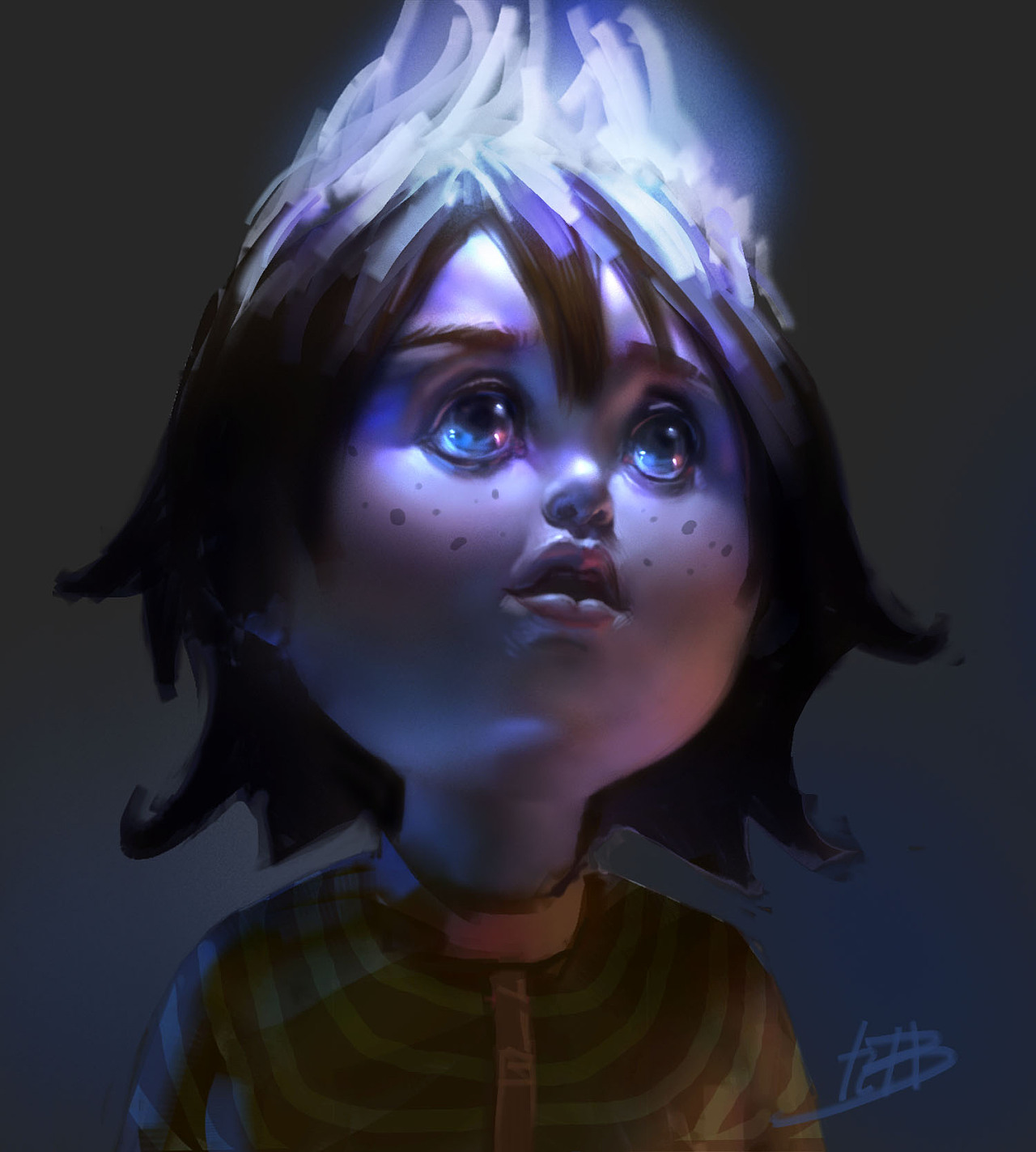 写实q版头像插画练习|插画|游戏原画|九八三 - 原创作品 - 站酷