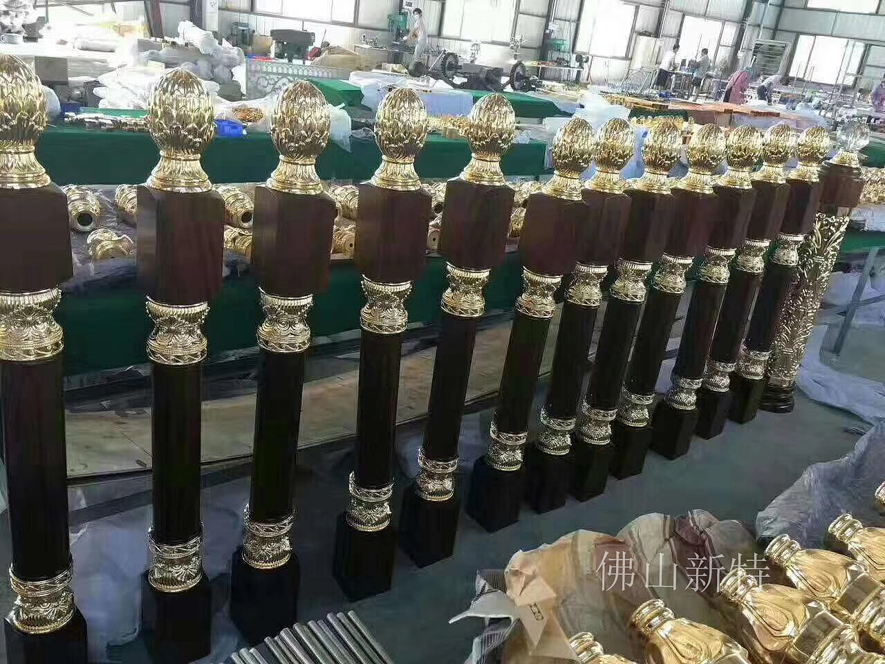 欧式仿古铝镁合金楼梯立柱单支栏杆