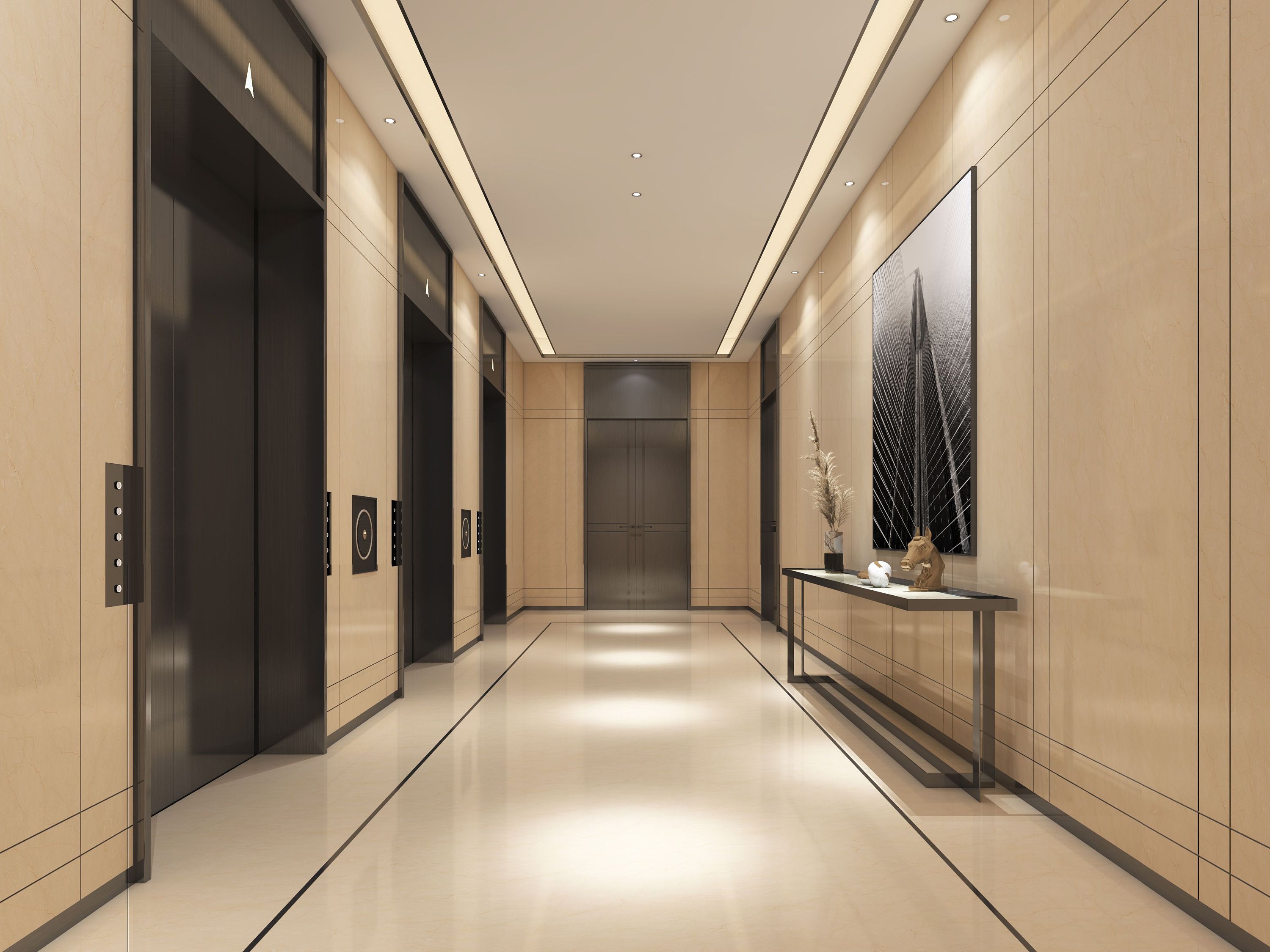 玖壹设计-御景鸿庭电梯大堂