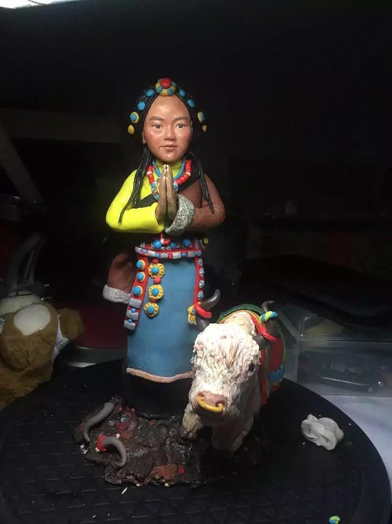 软陶雕塑《藏民》（图ZNzA5NTk2NzI=） - 其他手工艺 - 站酷设计师小艺姐姐原创素材 - 站酷ZCOOL
