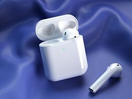 藍(lán)色調(diào)airpods
