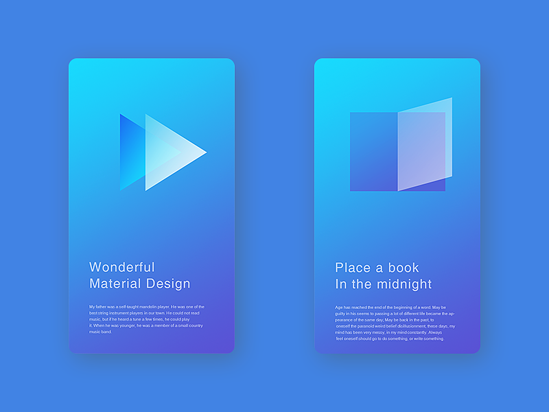 渐变风界面练习（图ZNjA4NzgyNjQ=） - APP界面 - 站酷设计师可尼基哇原创素材 - 站酷ZCOOL