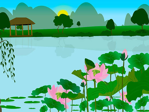 春、夏、秋、冬 色彩构成